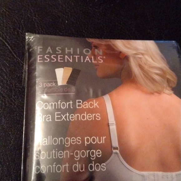 Bra Back Extender - 3 Pack - White 🤍 Black 🖤 Tan/Cream 🤎 - Picture 3 of 3